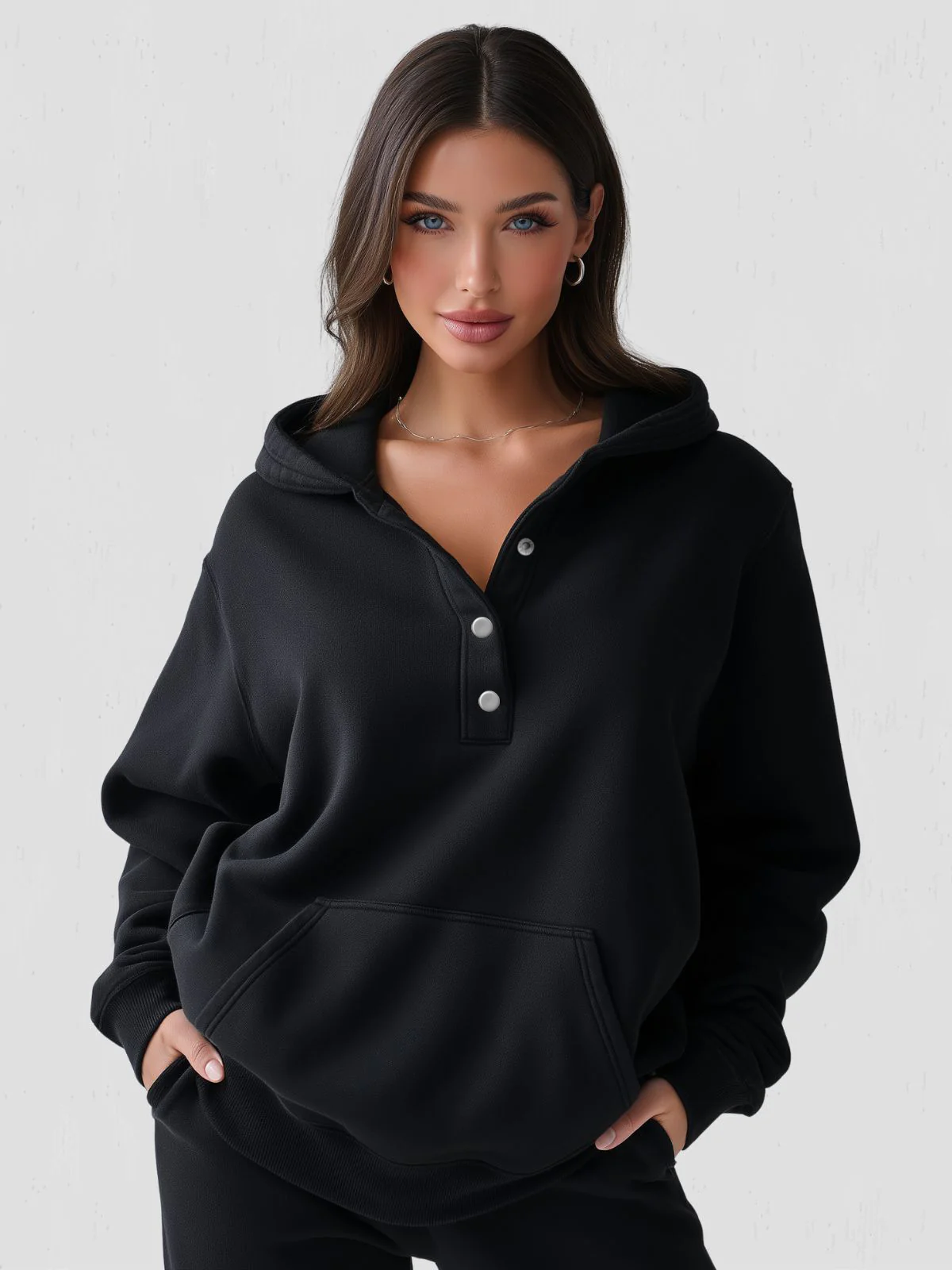 Oversized Snap-Fit Hoodie - Image 5